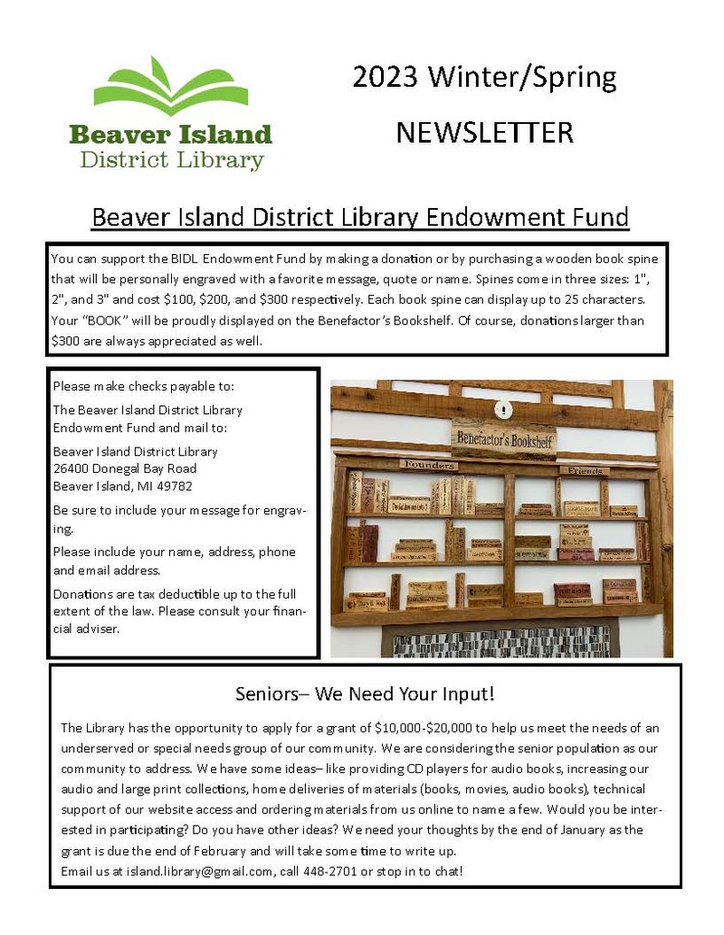 2023 Winter/Spring Newsletter