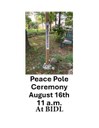 Peace Pole Ceremony