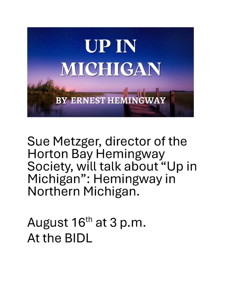 Susan Metzger, speaker on Hemingway Up in Michigan